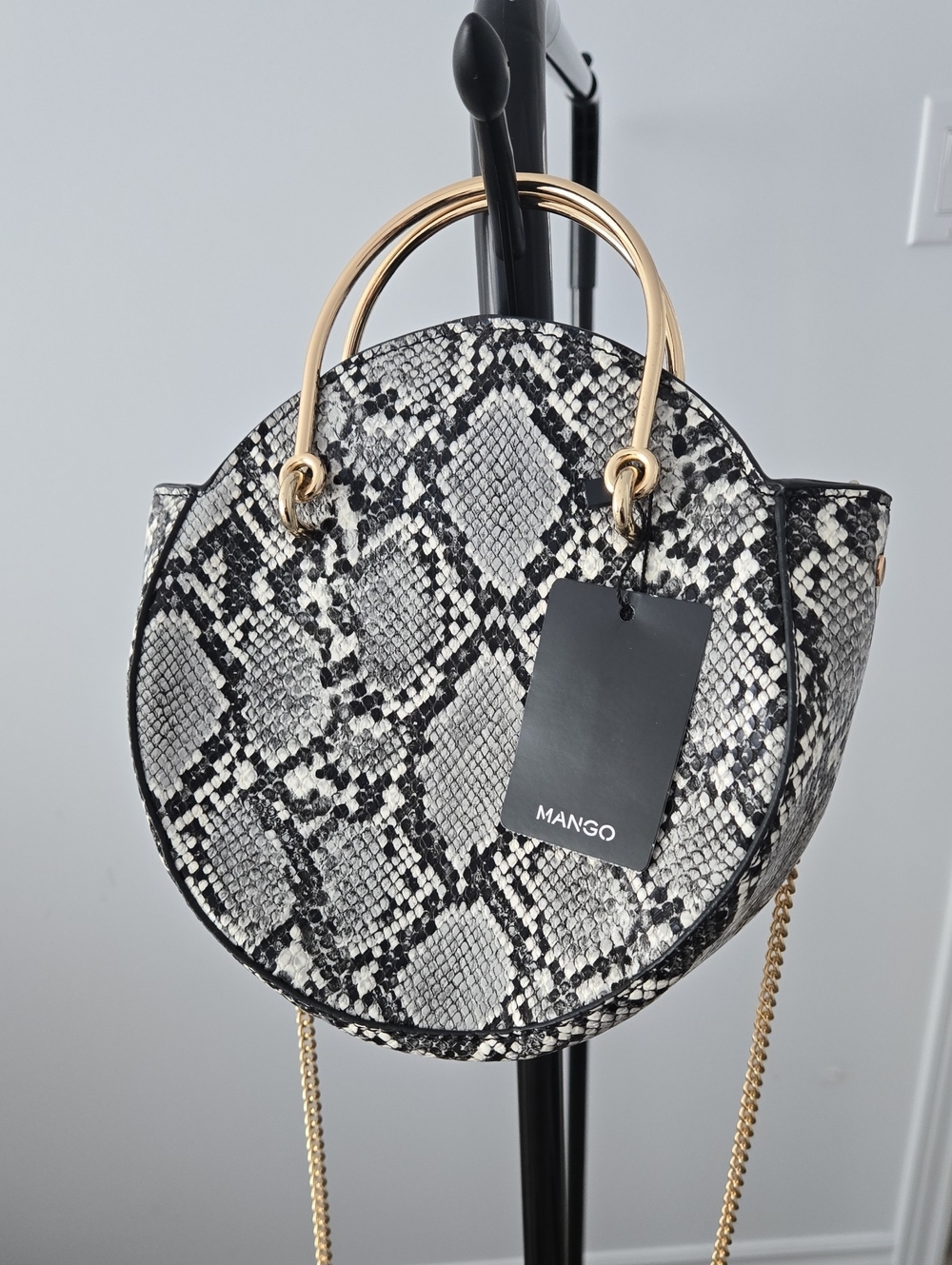 MANGO Snakeakin Purse